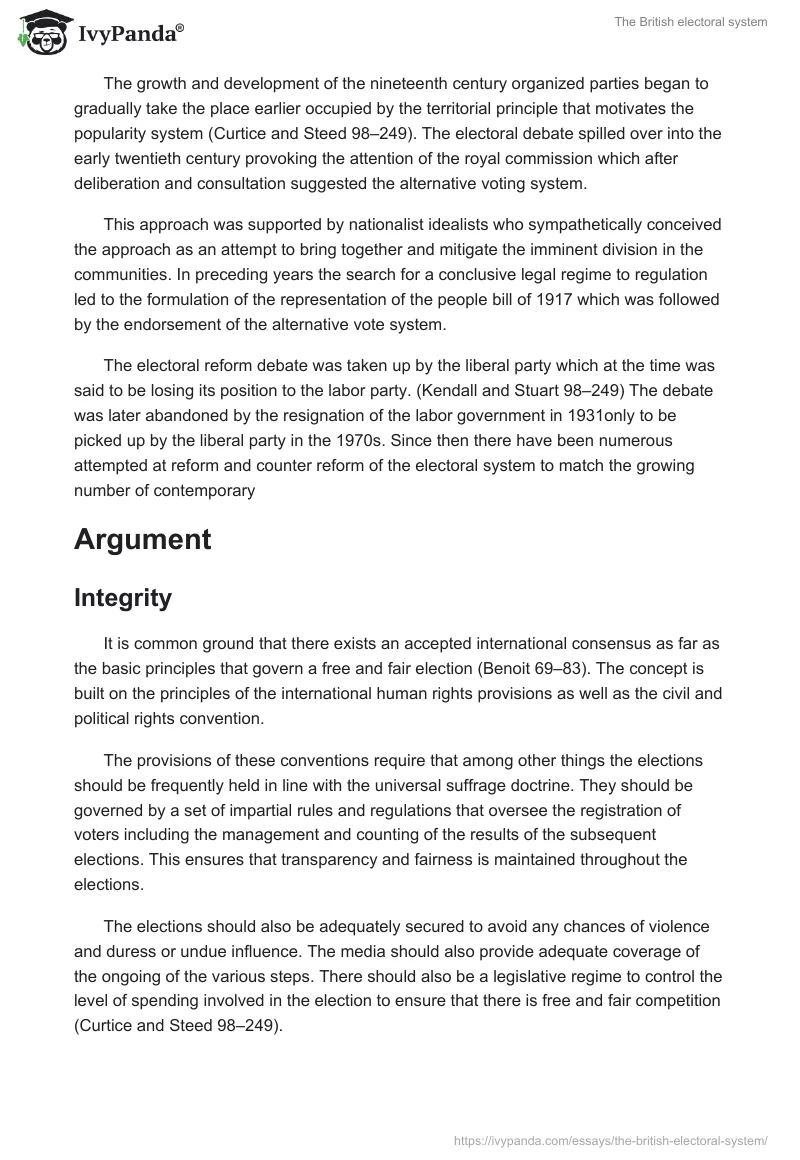 The British electoral system. Page 2