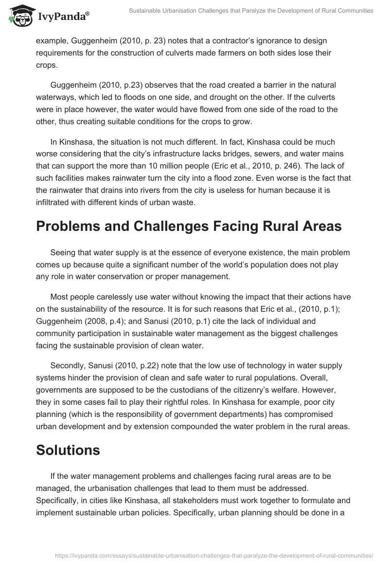 Sustainable Urbanisation Challenges that Paralyze the Development of Rural Communities. Page 4