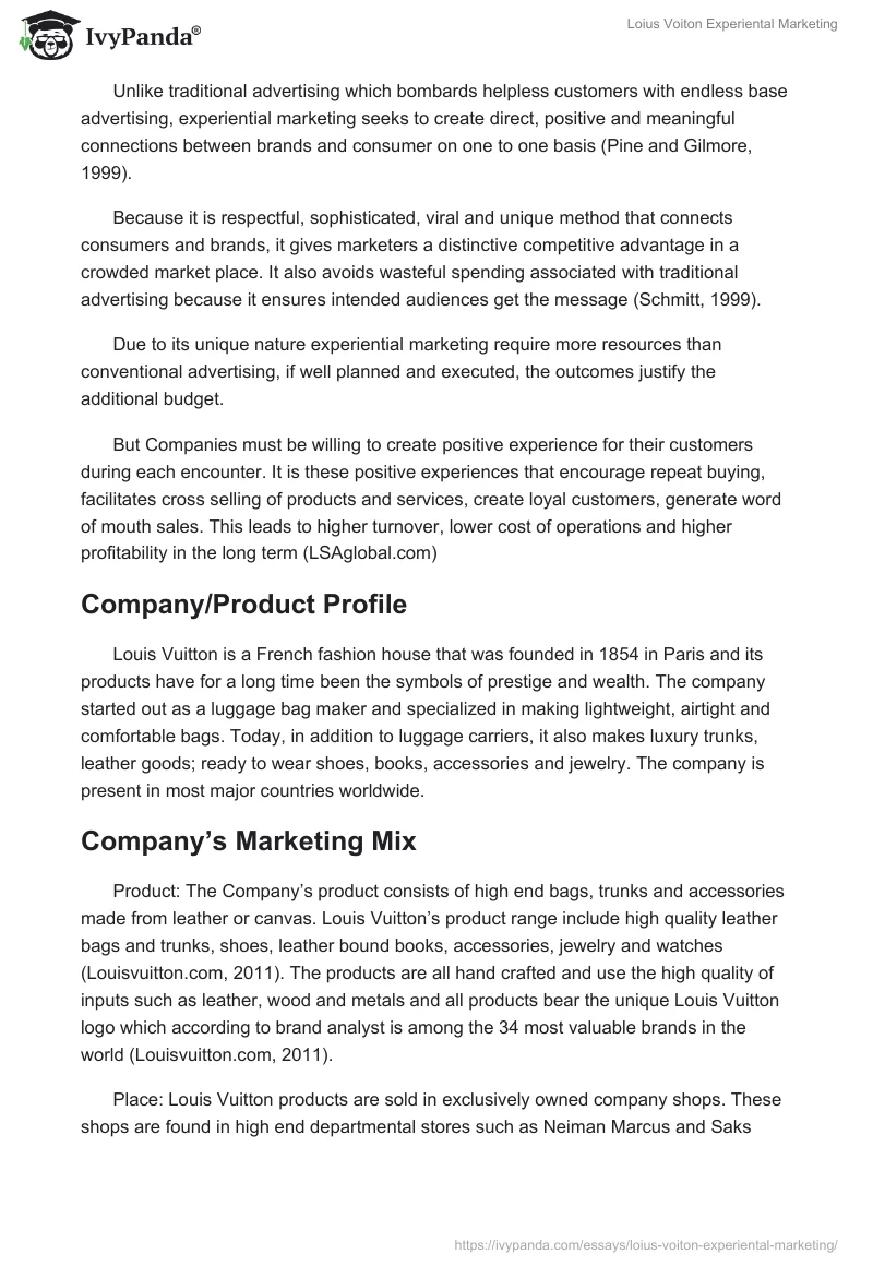 Loius Voiton Experiental Marketing. Page 2