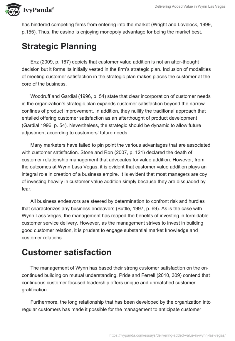 Delivering Added Value in Wynn Las Vegas. Page 5