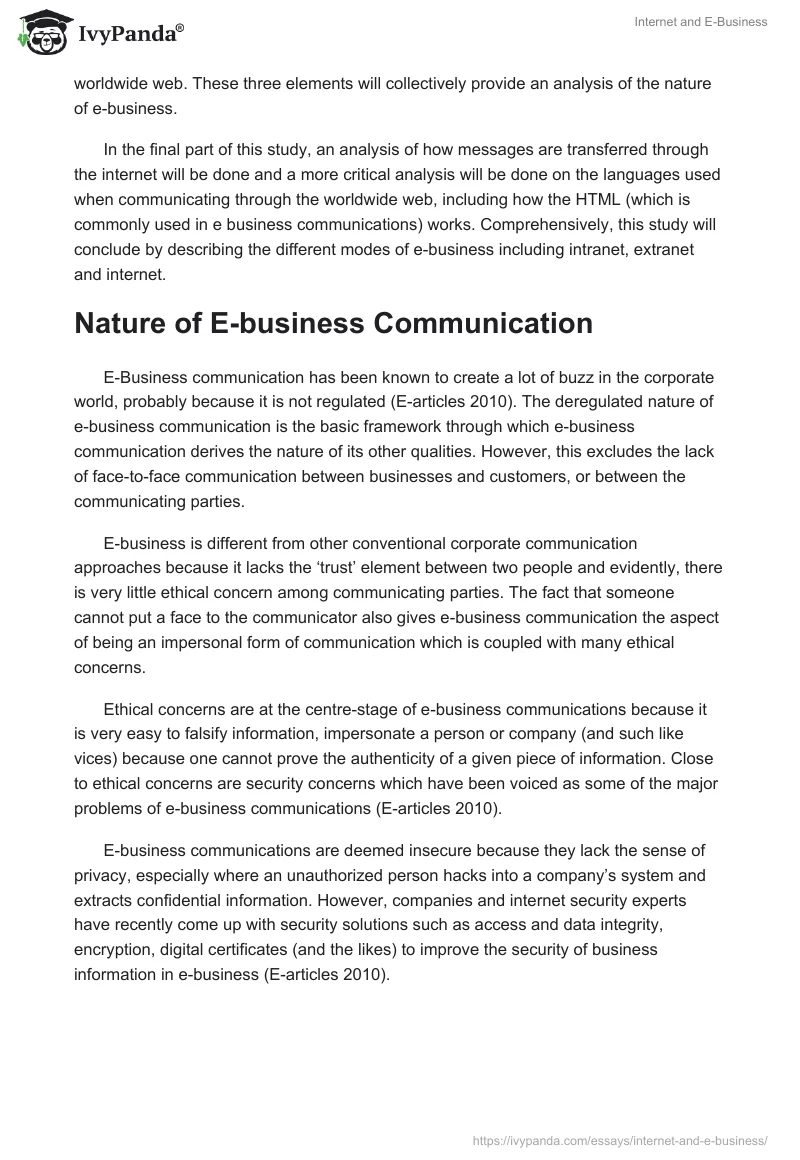 Internet and E-Business. Page 2