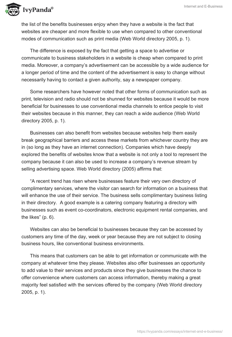 Internet and E-Business. Page 4