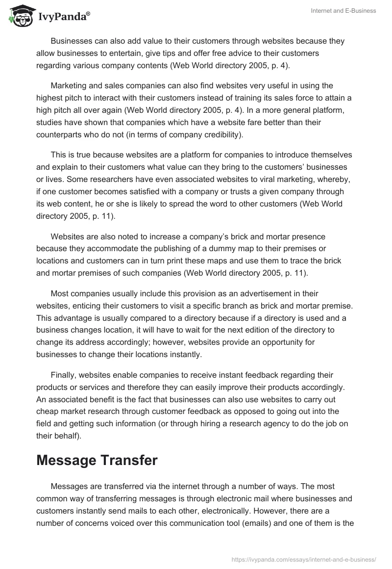 Internet and E-Business. Page 5