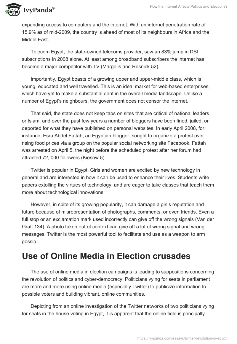 How the Internet Affects Politics and Elections?. Page 3