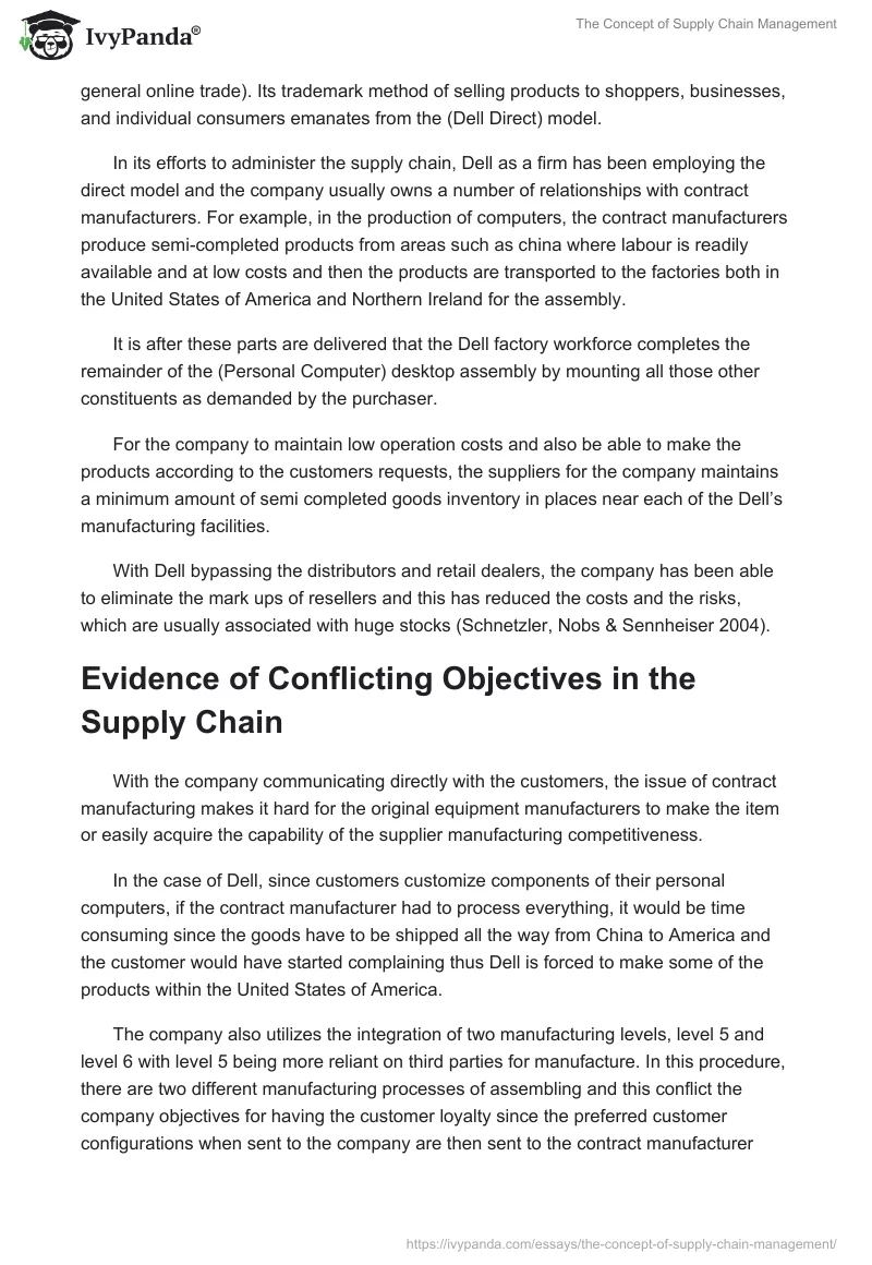 The Concept of Supply Chain Management. Page 4