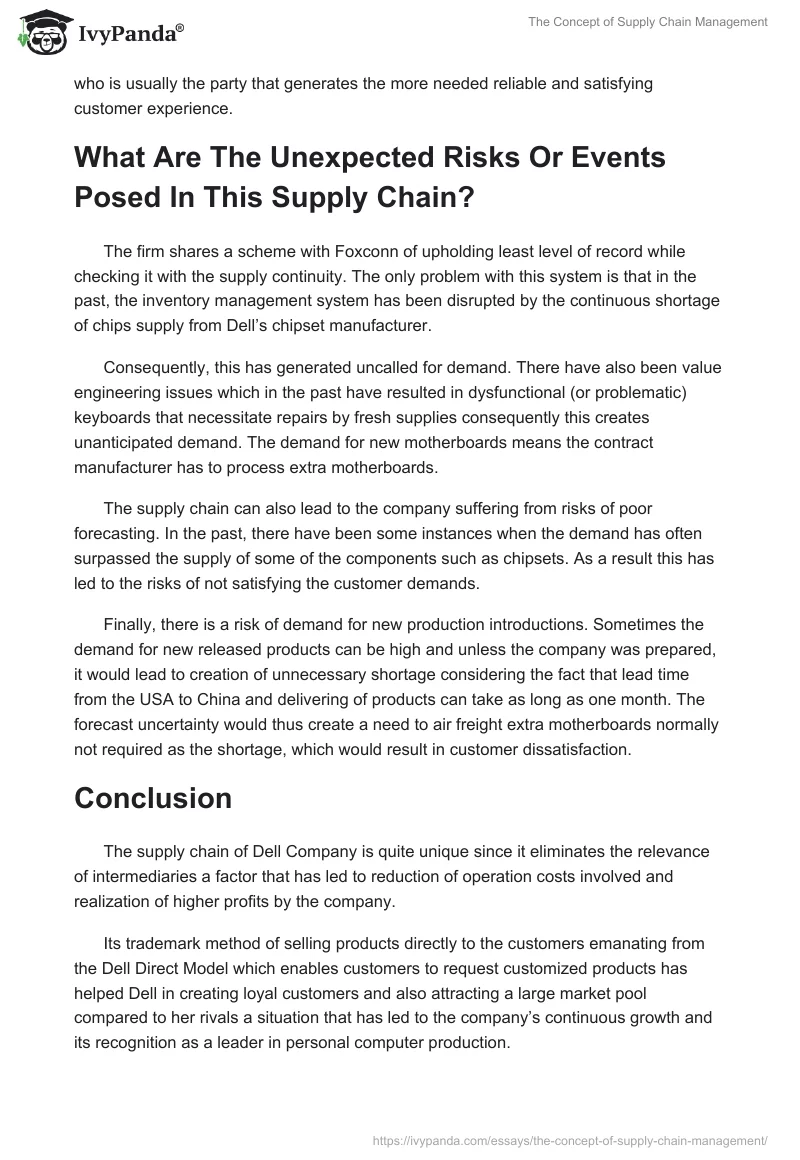 The Concept of Supply Chain Management. Page 5