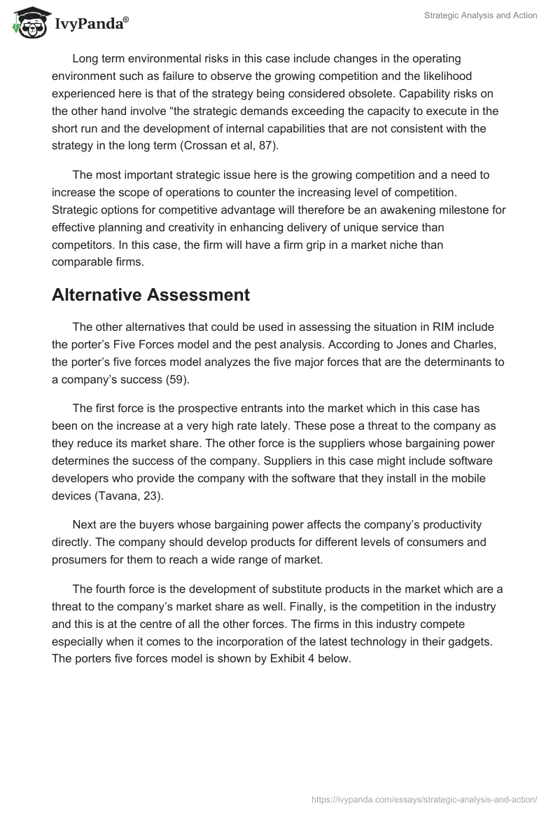 Strategic Analysis and Action. Page 5