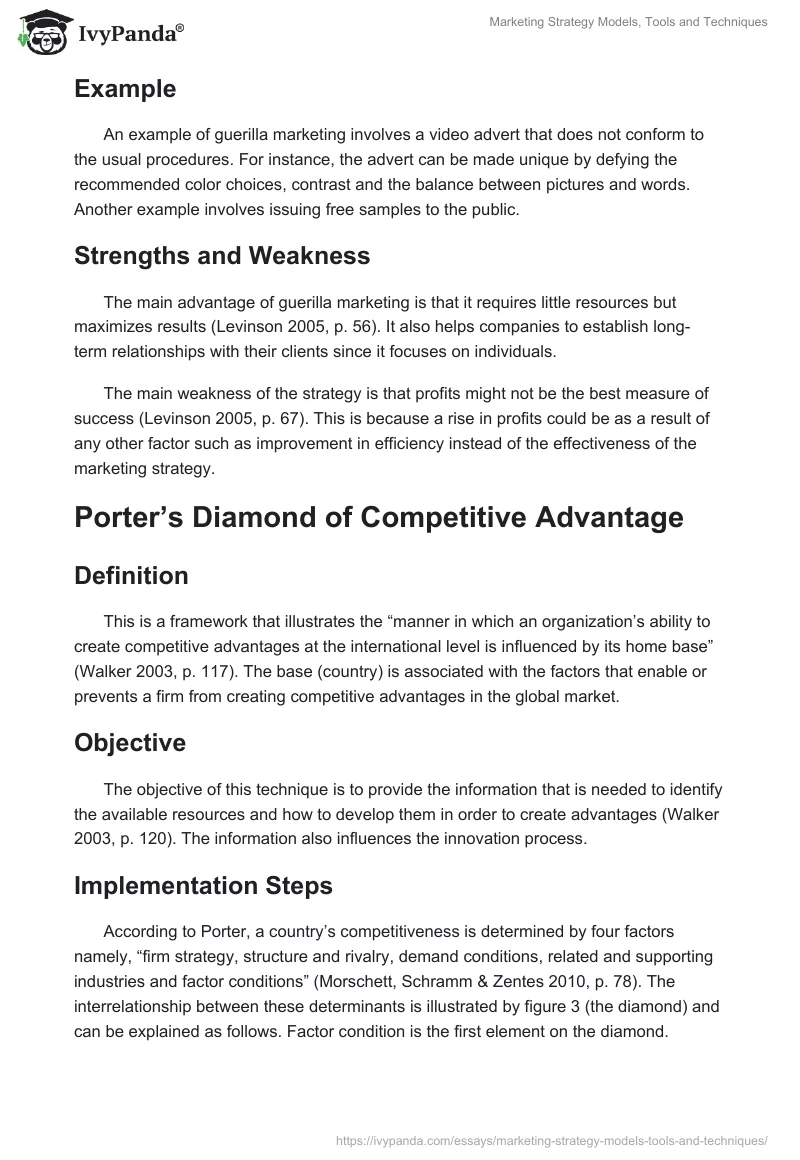 Marketing Strategy Models, Tools and Techniques. Page 5