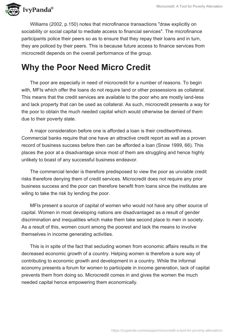 Microcredit: A Tool for Poverty Alleviation. Page 3