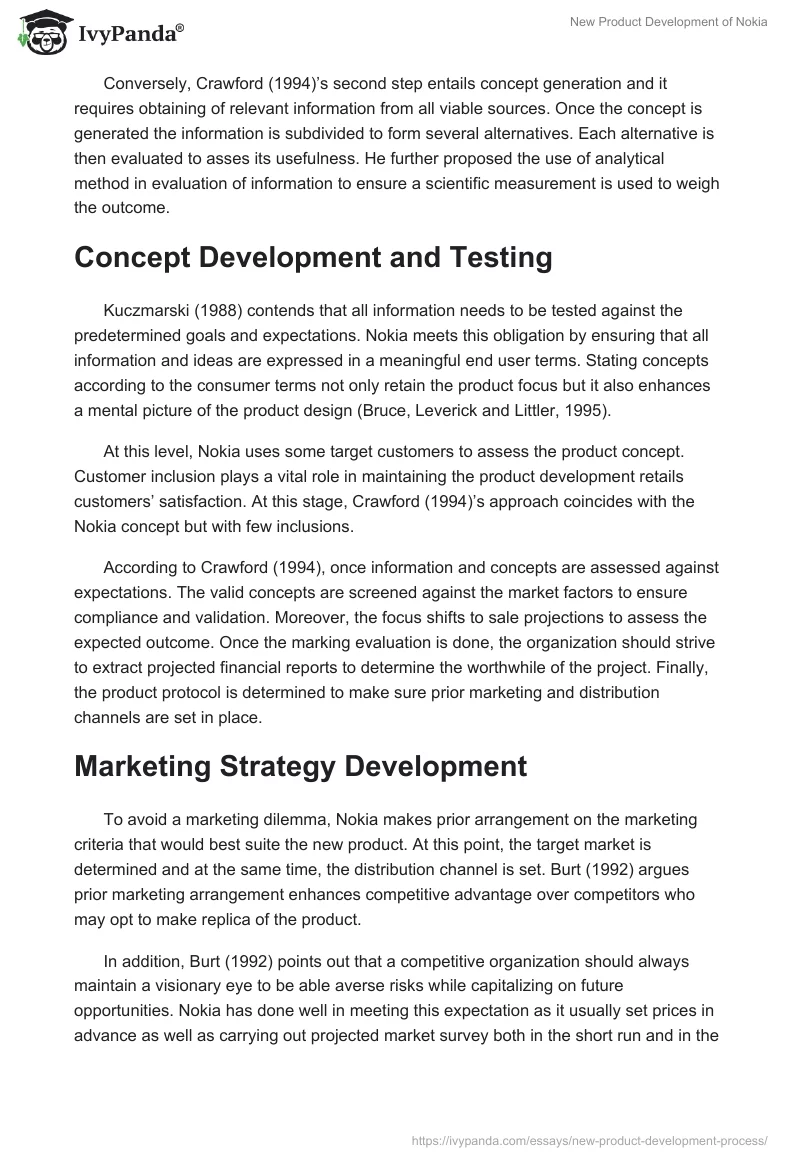 New Product Development of Nokia. Page 4