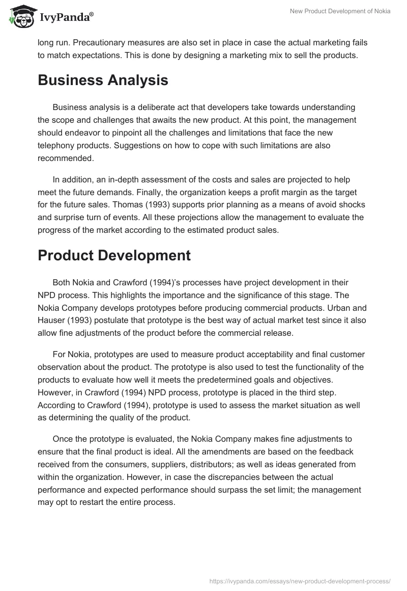New Product Development of Nokia. Page 5