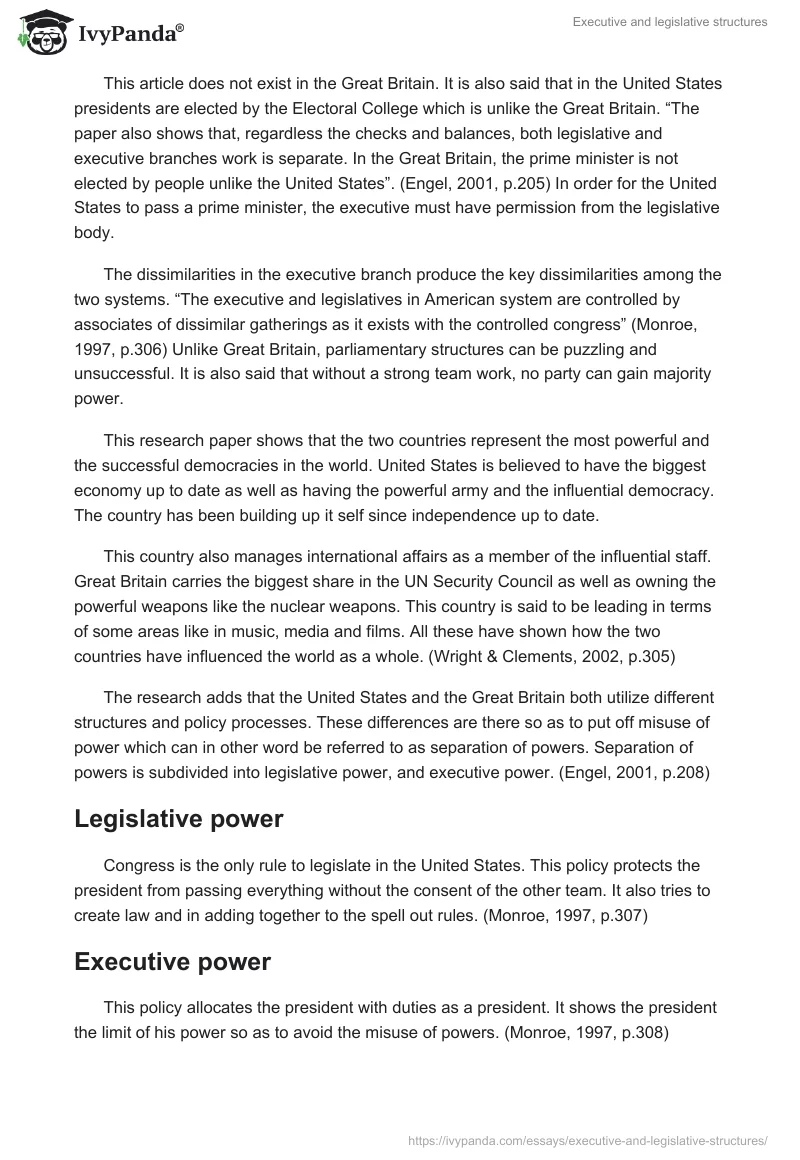 Executive and legislative structures. Page 2