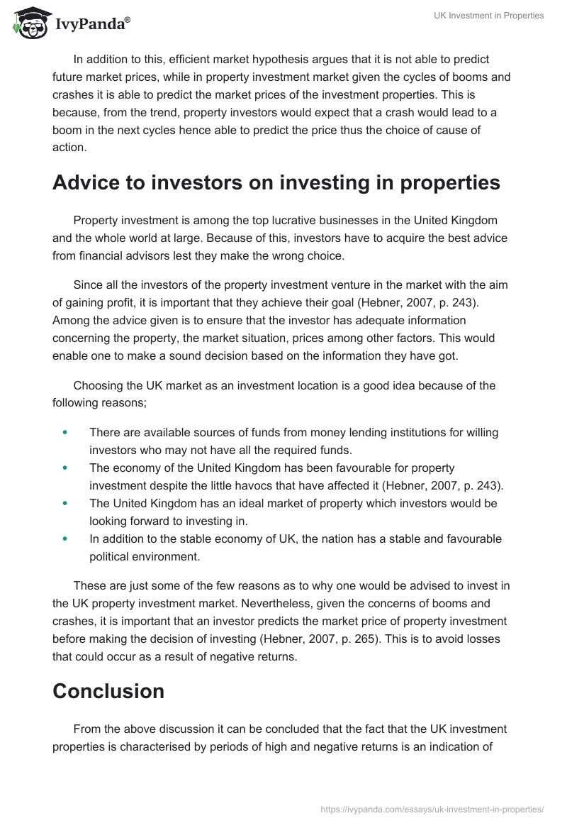 UK Investment in Properties. Page 4