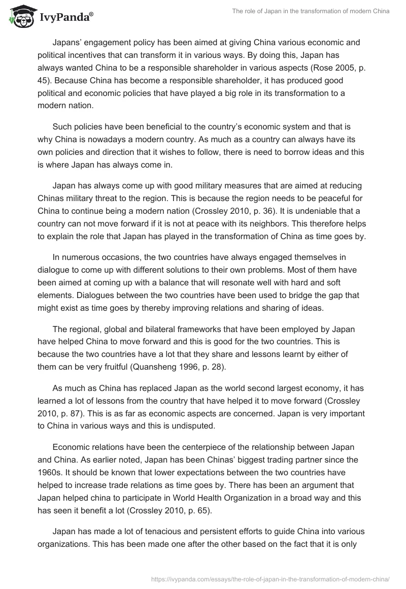 The Role of Japan in the Transformation of Modern China. Page 4