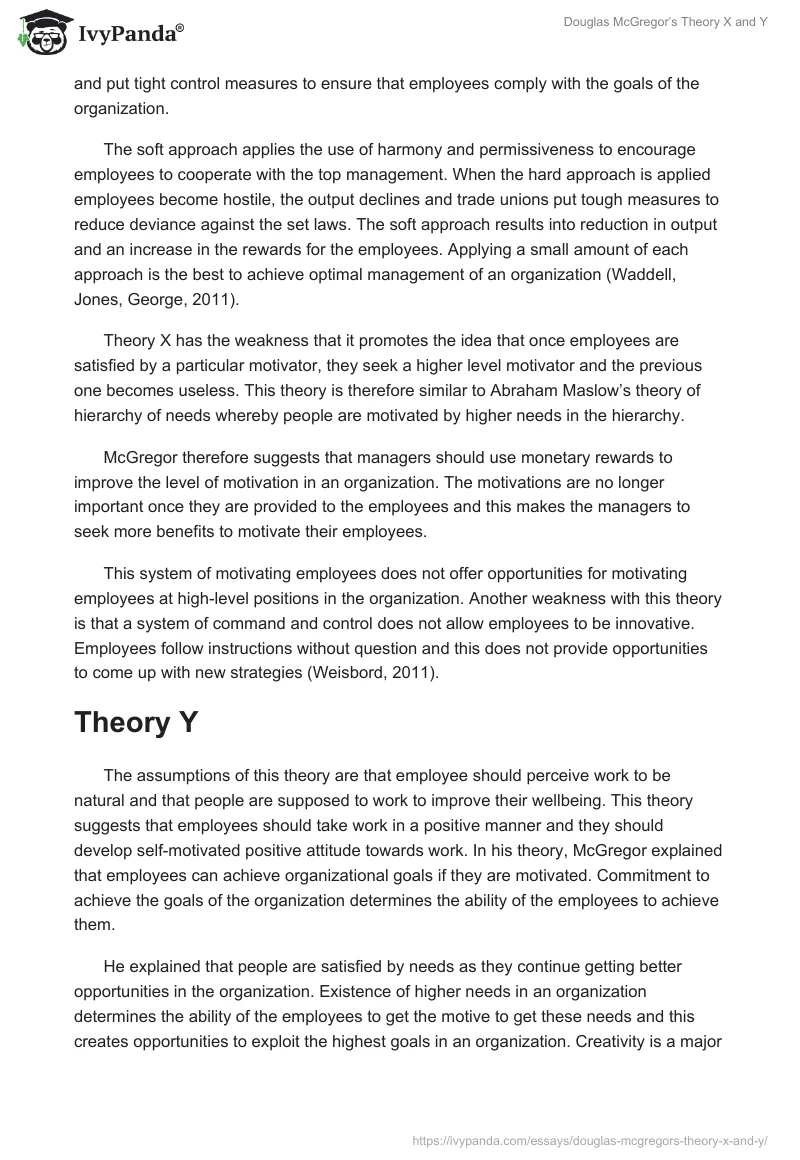 Douglas McGregor’s Theory X and Y. Page 2