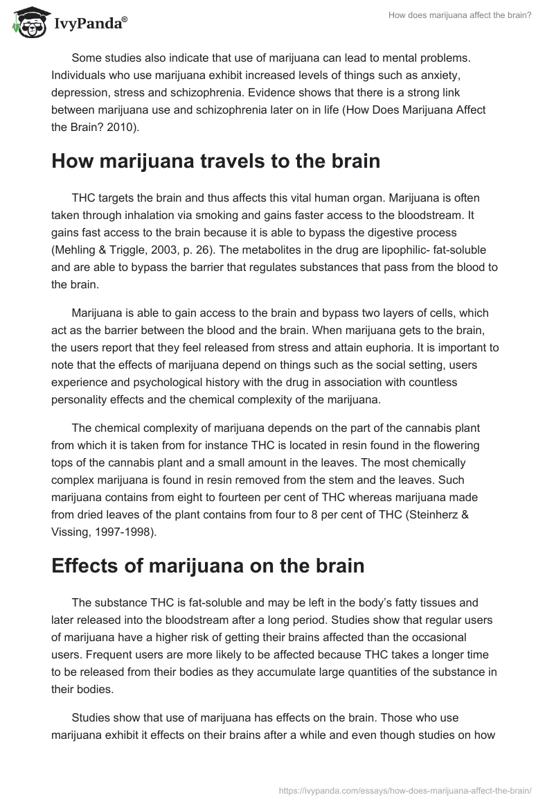 How Does Marijuana Affect the Brain?. Page 3