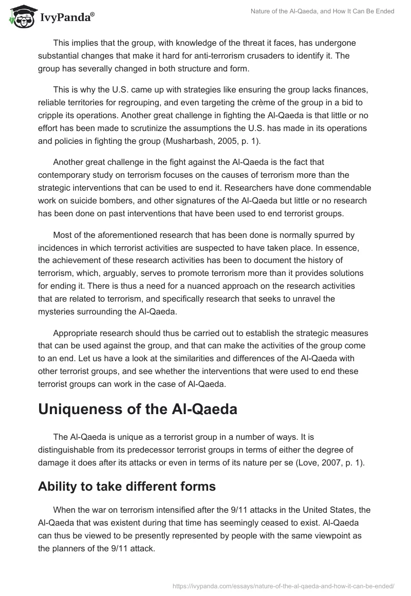 Nature of the Al-Qaeda, and How It Can Be Ended. Page 2