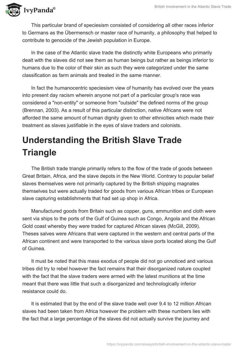 British Involvement in the Atlantic Slave Trade. Page 2