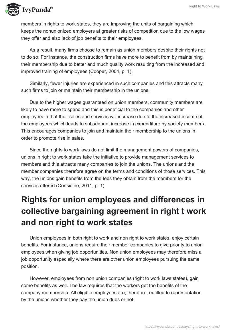 Right to Work Laws. Page 2