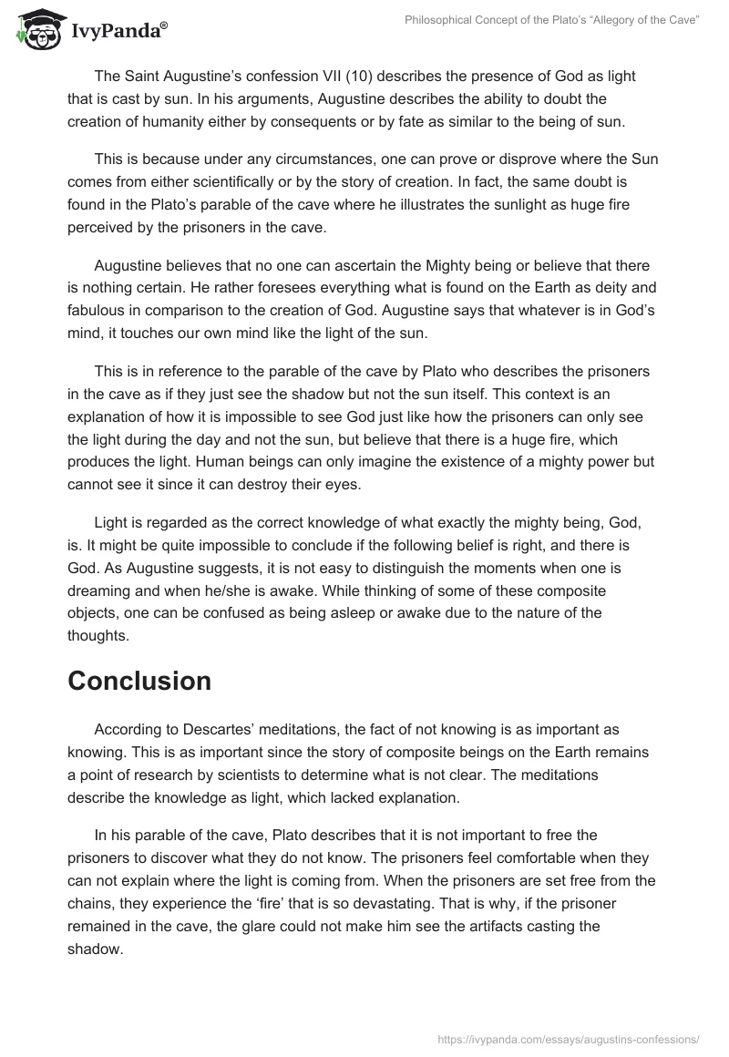 Philosophical Concept of the Plato’s “Allegory of the Cave”. Page 2