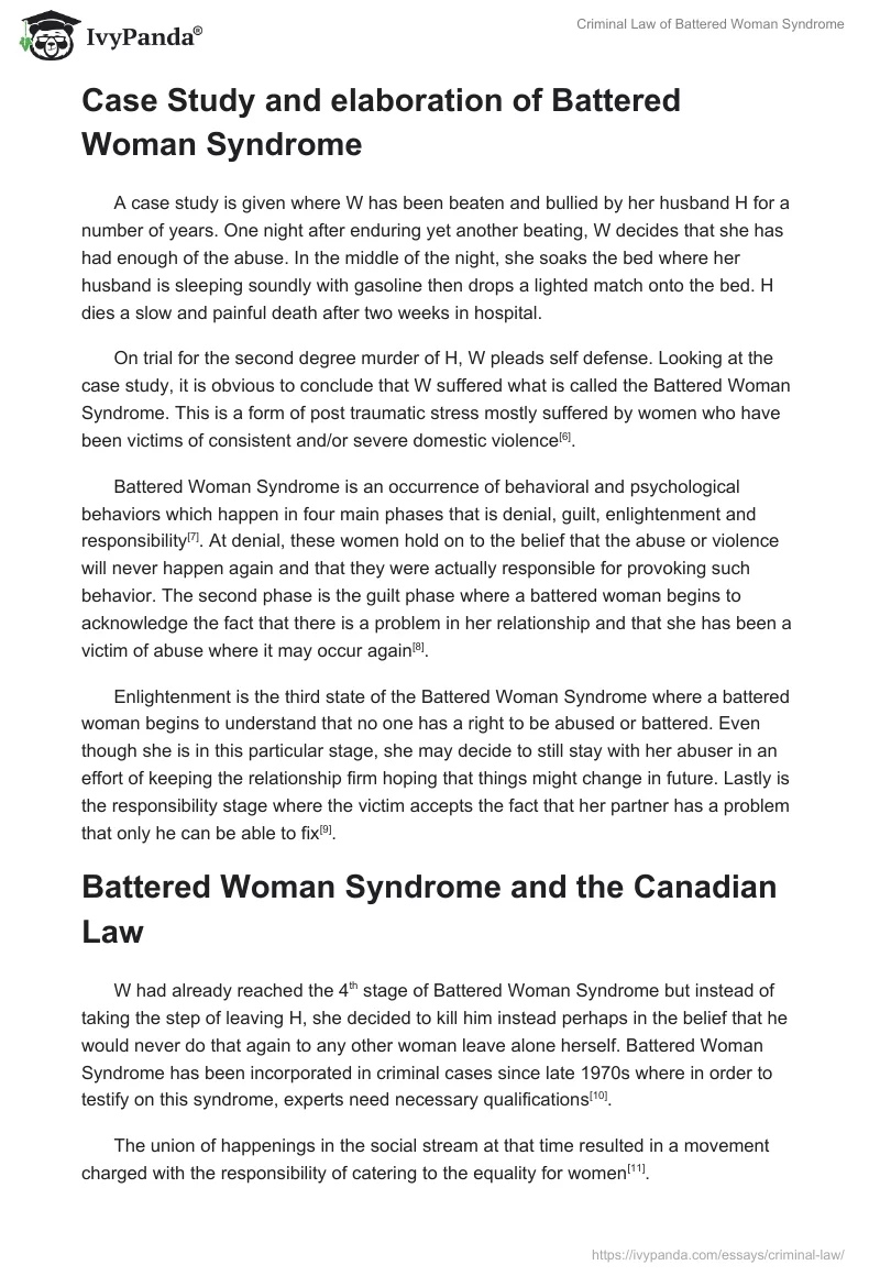 Criminal Law of Battered Woman Syndrome. Page 2