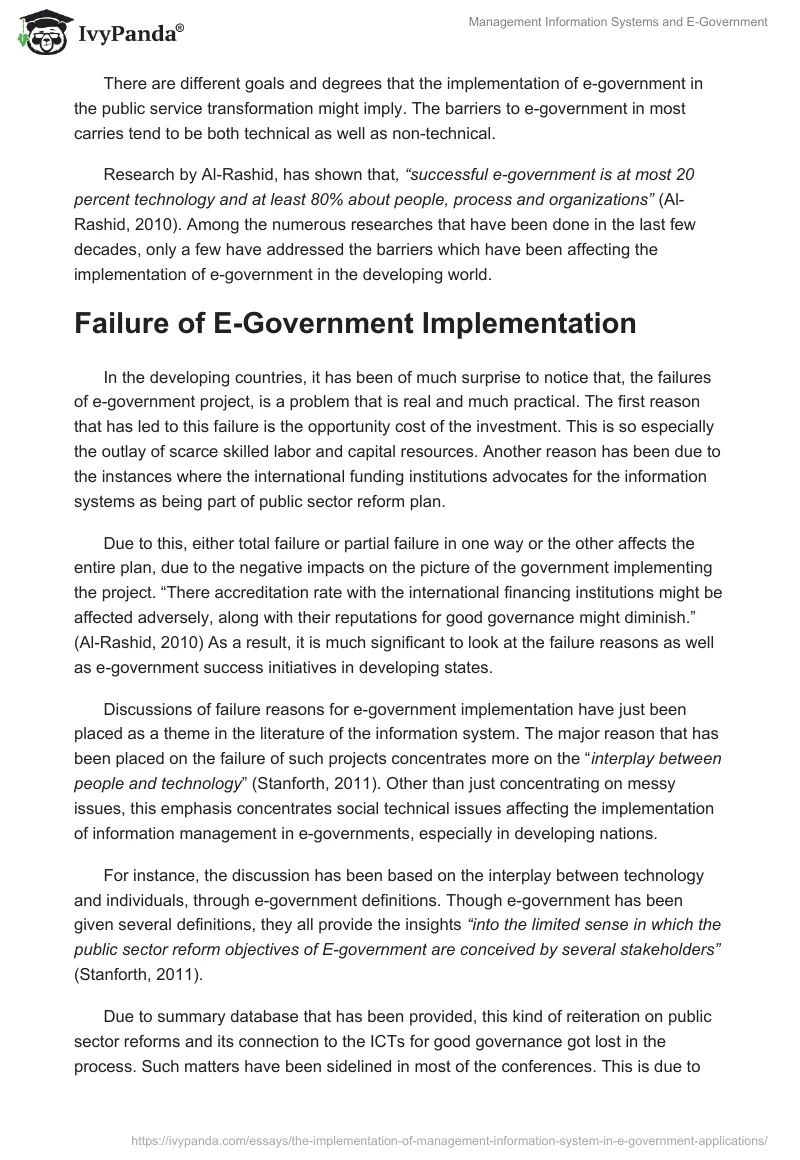 Management Information Systems and E-Government. Page 3