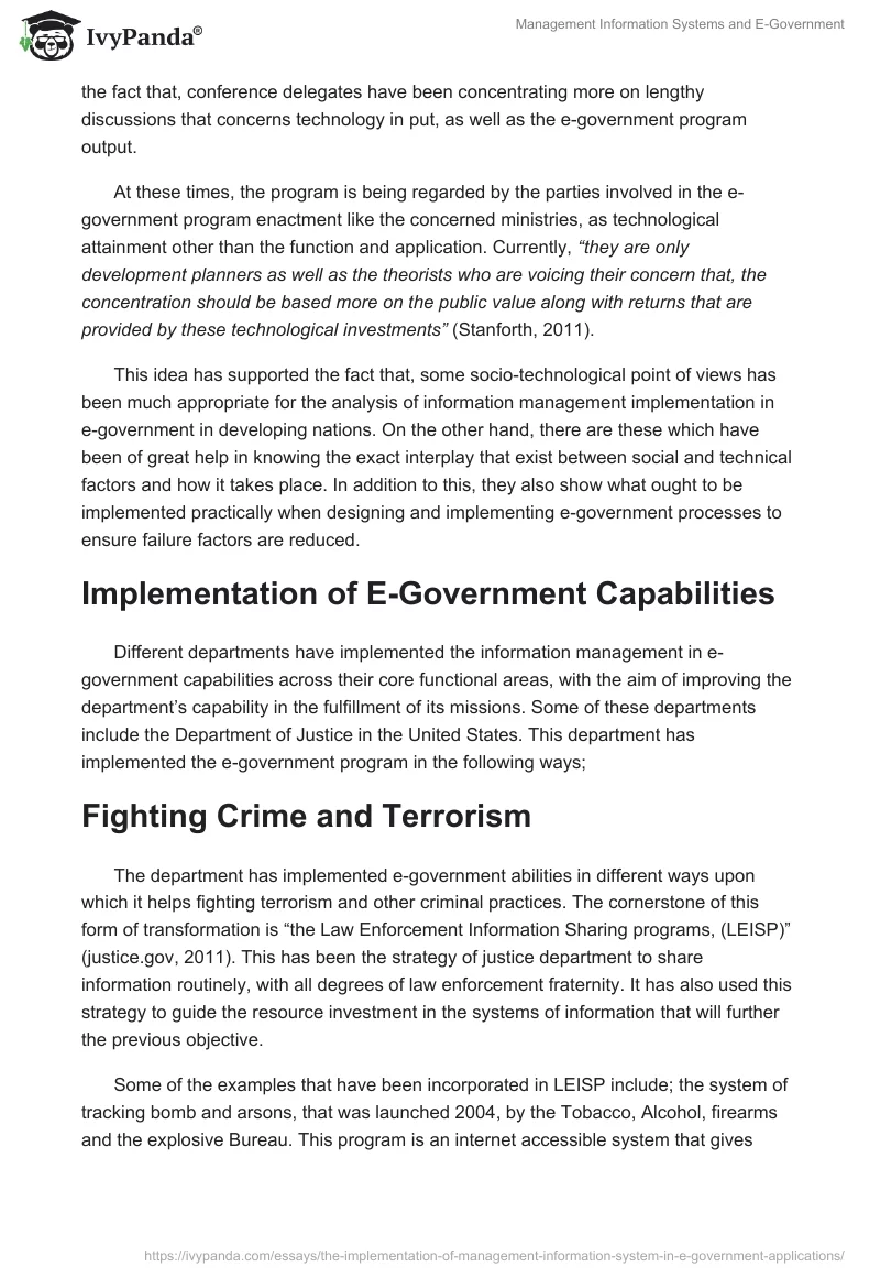 Management Information Systems and E-Government. Page 4