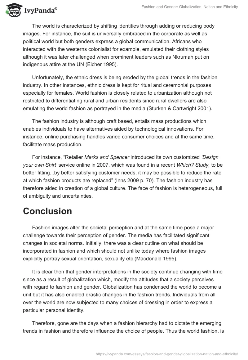 Fashion and Gender: Globalization, Nation and Ethnicity. Page 5