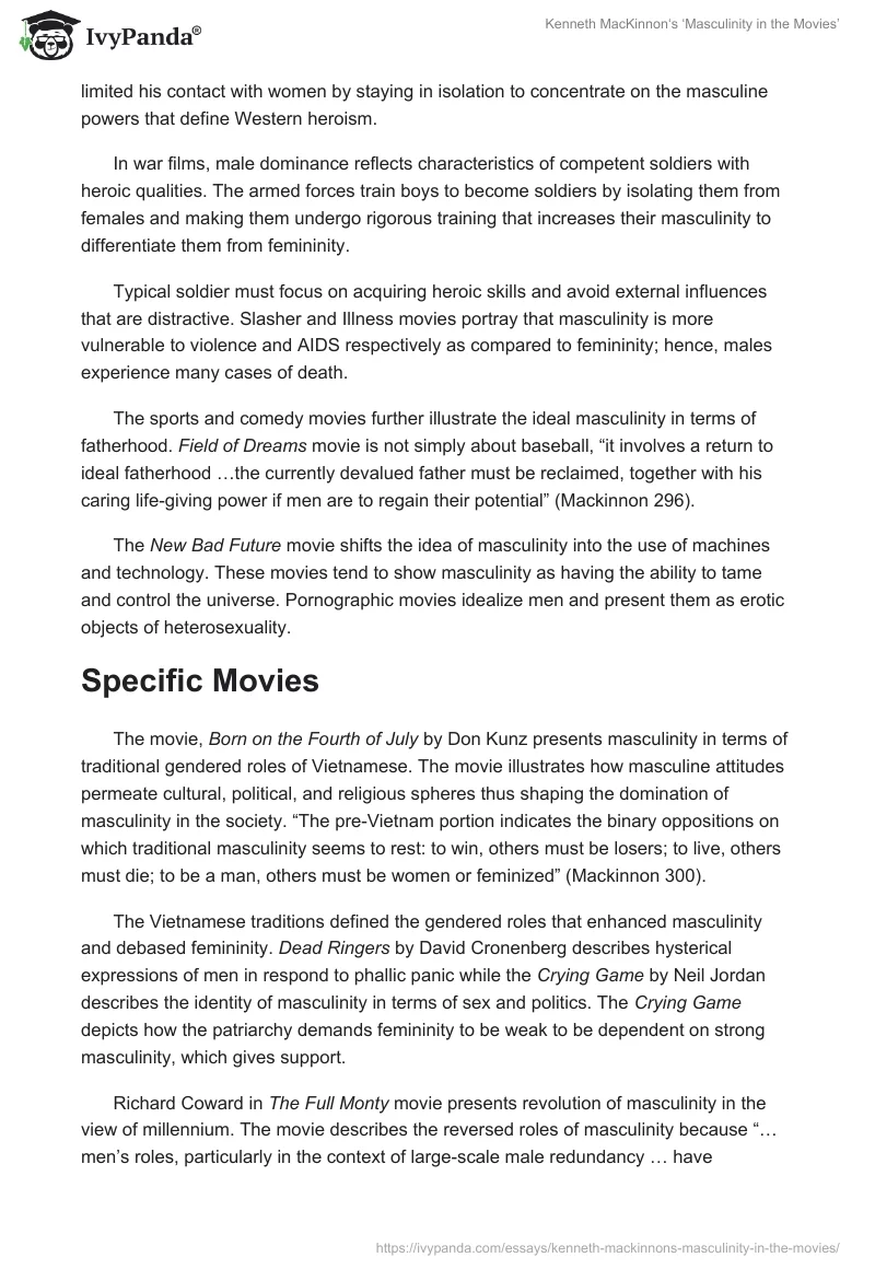 Kenneth MacKinnon‘s ‘Masculinity in the Movies’. Page 2