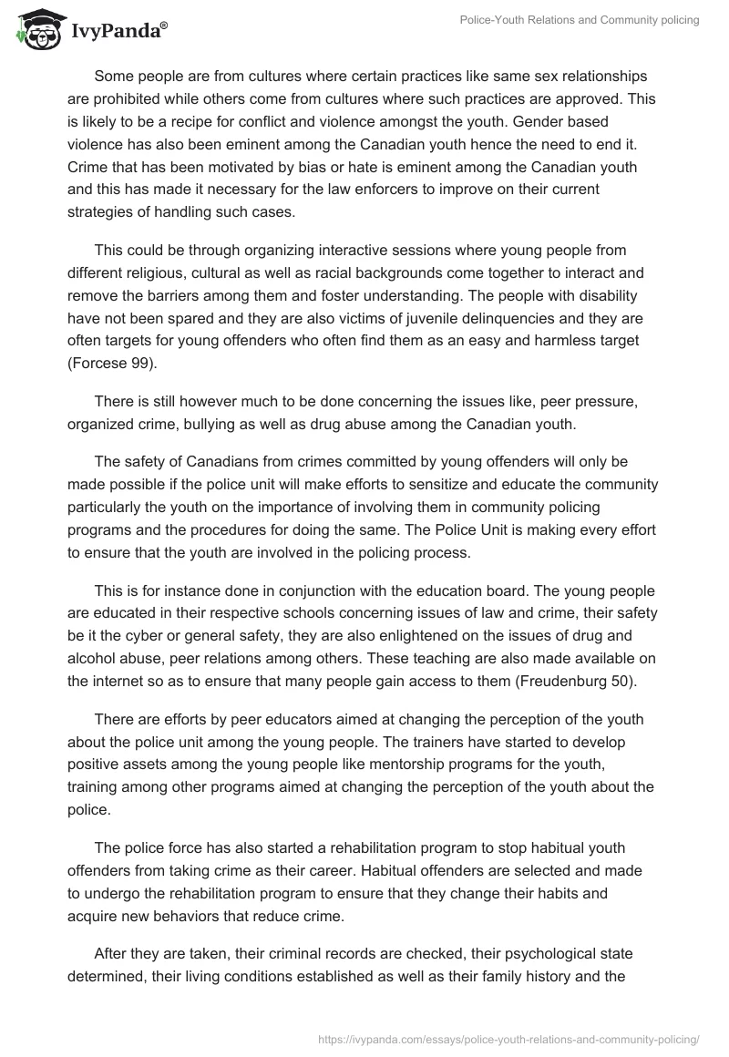 Police-Youth Relations and Community Policing. Page 3