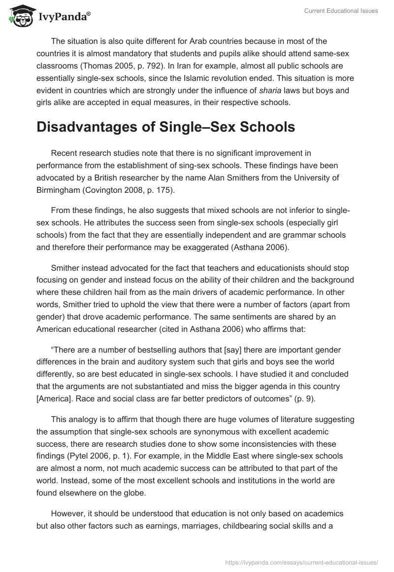 Current Educational Issues. Page 3