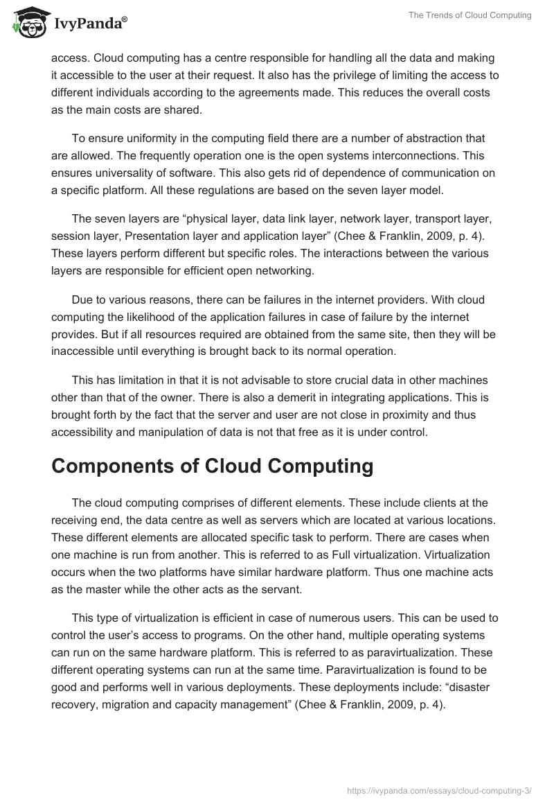 The Trends of Cloud Computing. Page 2