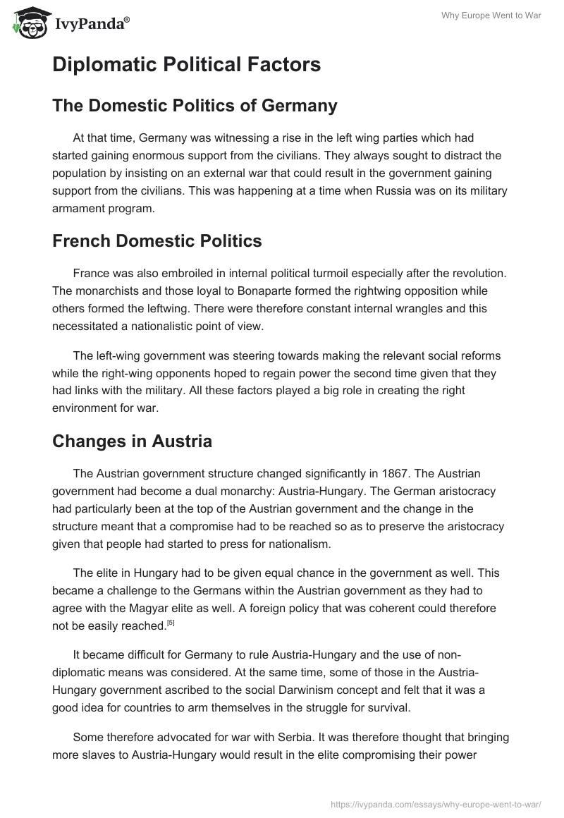 Why Europe Went to War. Page 5