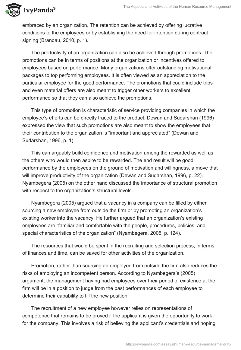 The Aspects and Activities of the Human Resource Management. Page 4