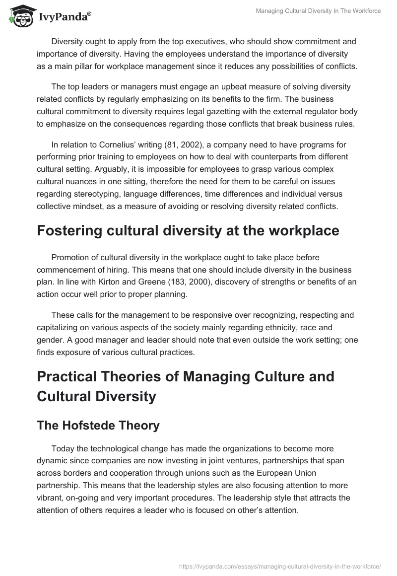 Managing Cultural Diversity in the Workforce. Page 3