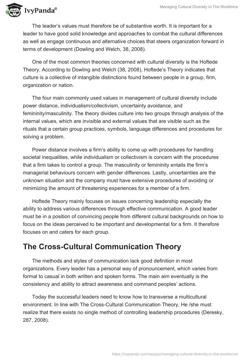Managing Cultural Diversity in the Workforce. Page 4