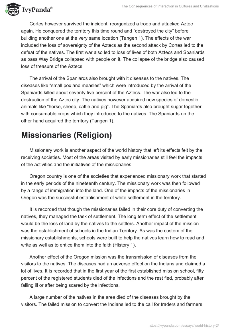 The Consequences of Interaction in Cultures and Civilizations. Page 2