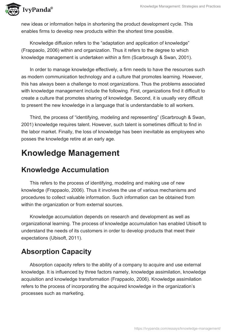 Knowledge Management: Strategies and Practices. Page 2