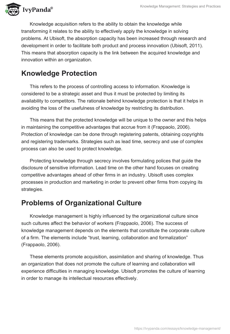 Knowledge Management: Strategies and Practices. Page 3