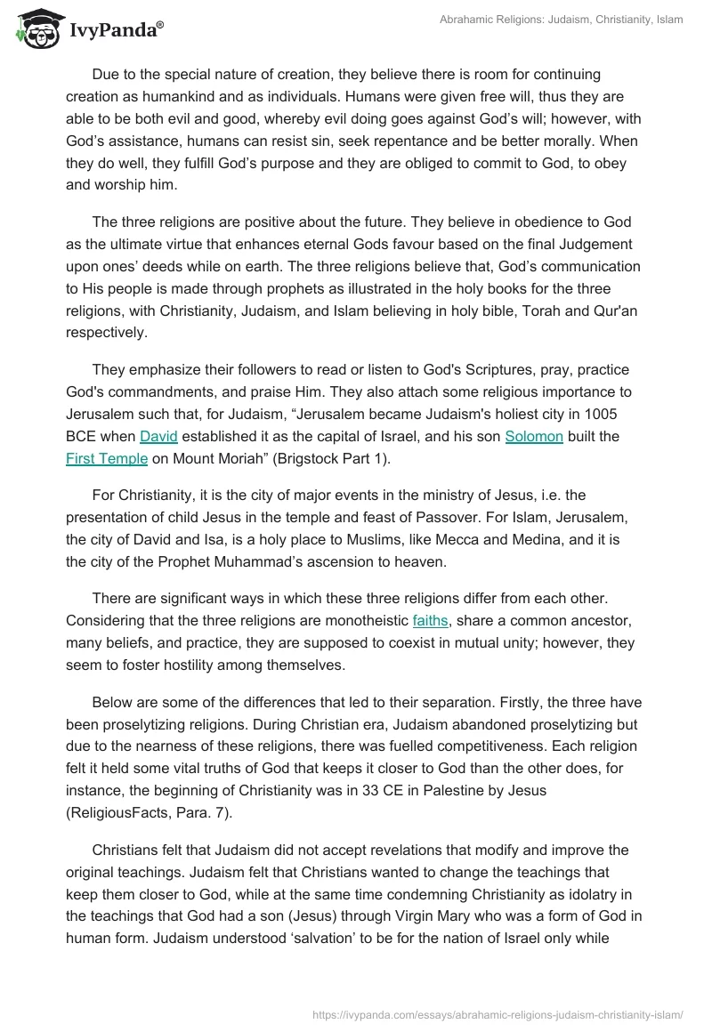 Abrahamic Religions: Judaism, Christianity, Islam. Page 2