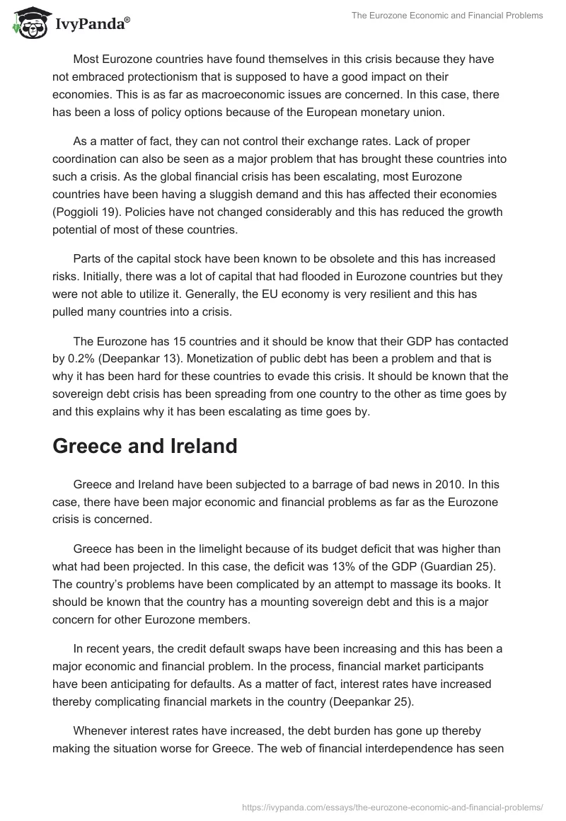 The Eurozone Economic and Financial Problems. Page 2