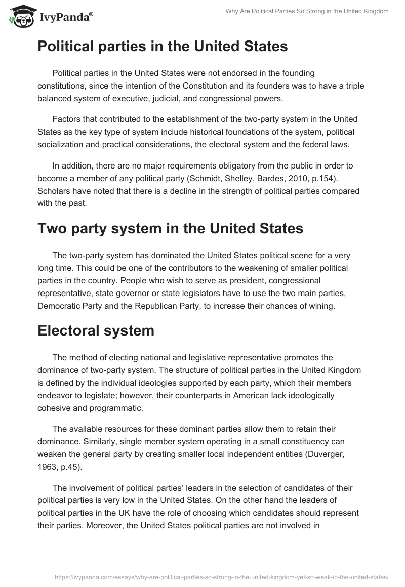 Why Are Political Parties So Strong in the United Kingdom. Page 2