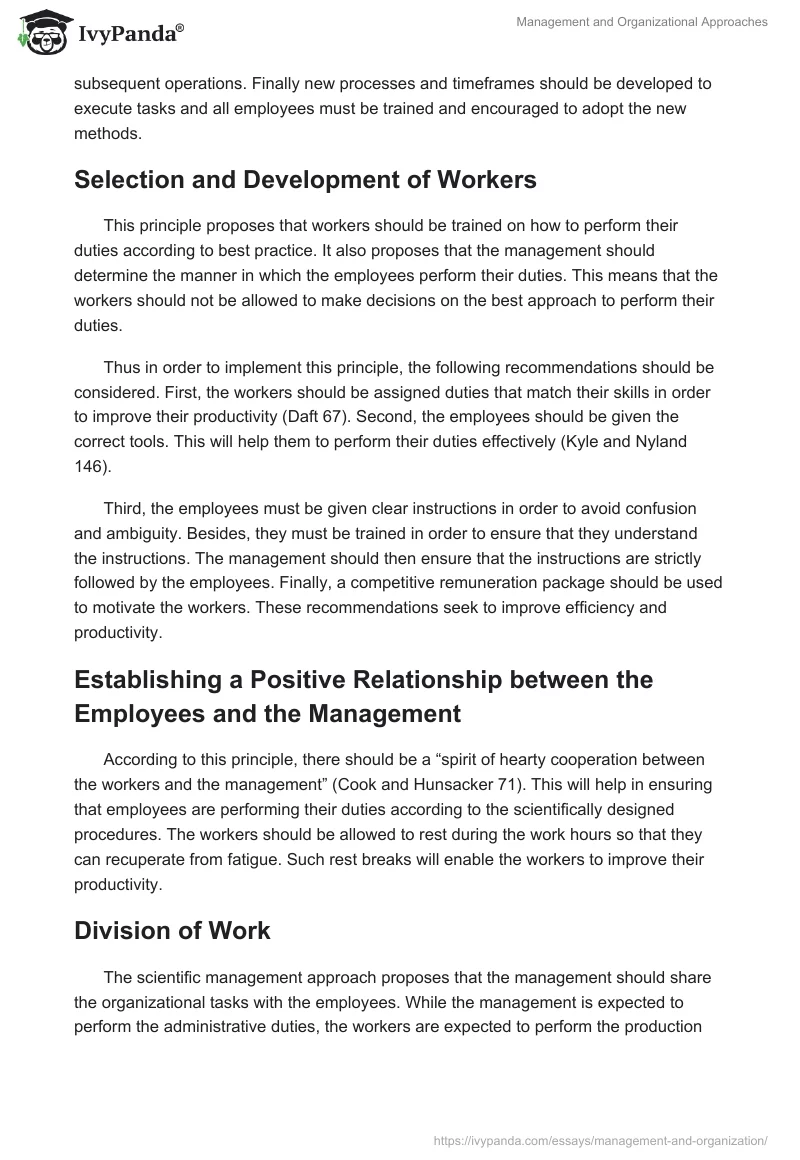 Management and Organizational Approaches. Page 3