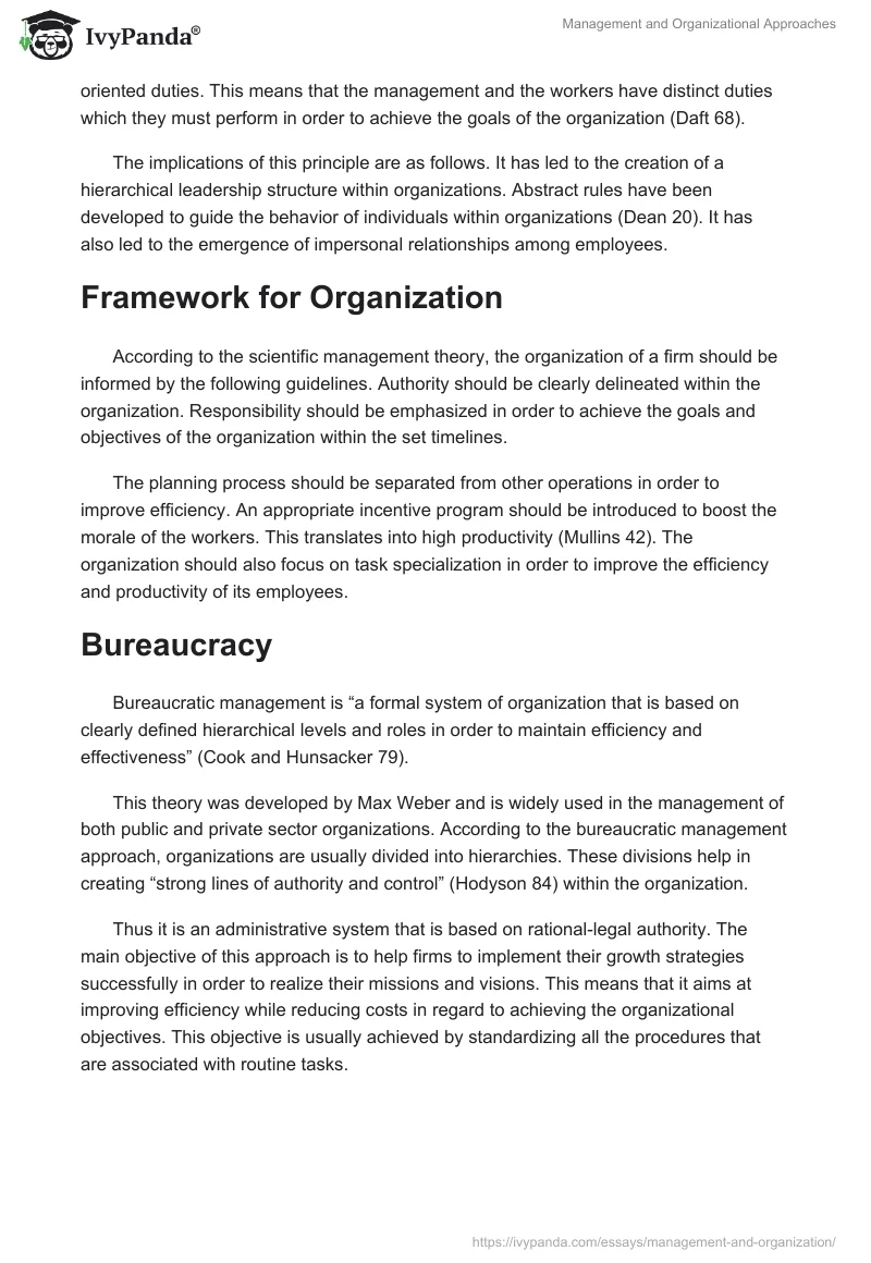 Management and Organizational Approaches. Page 4