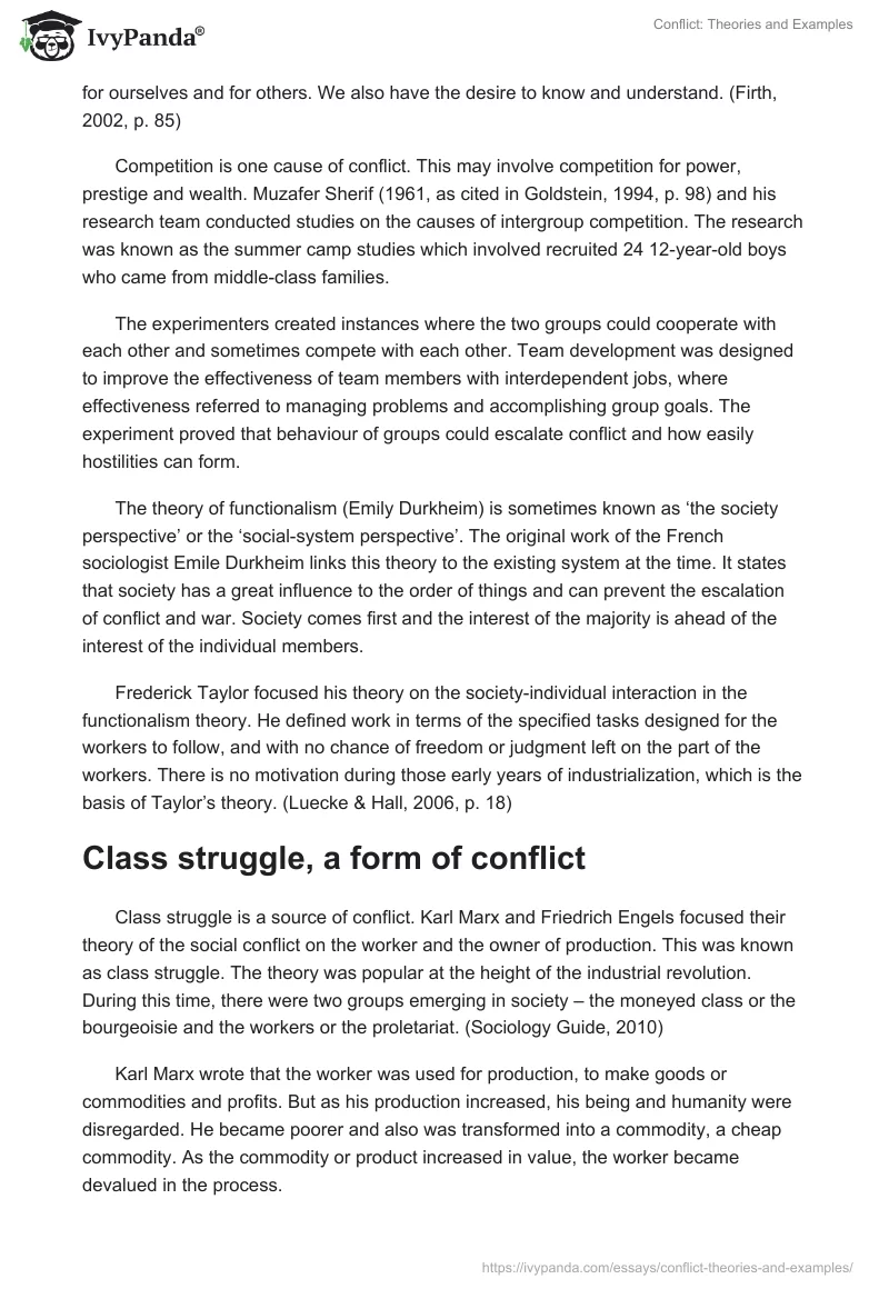 Conflict: Theories and Examples. Page 3