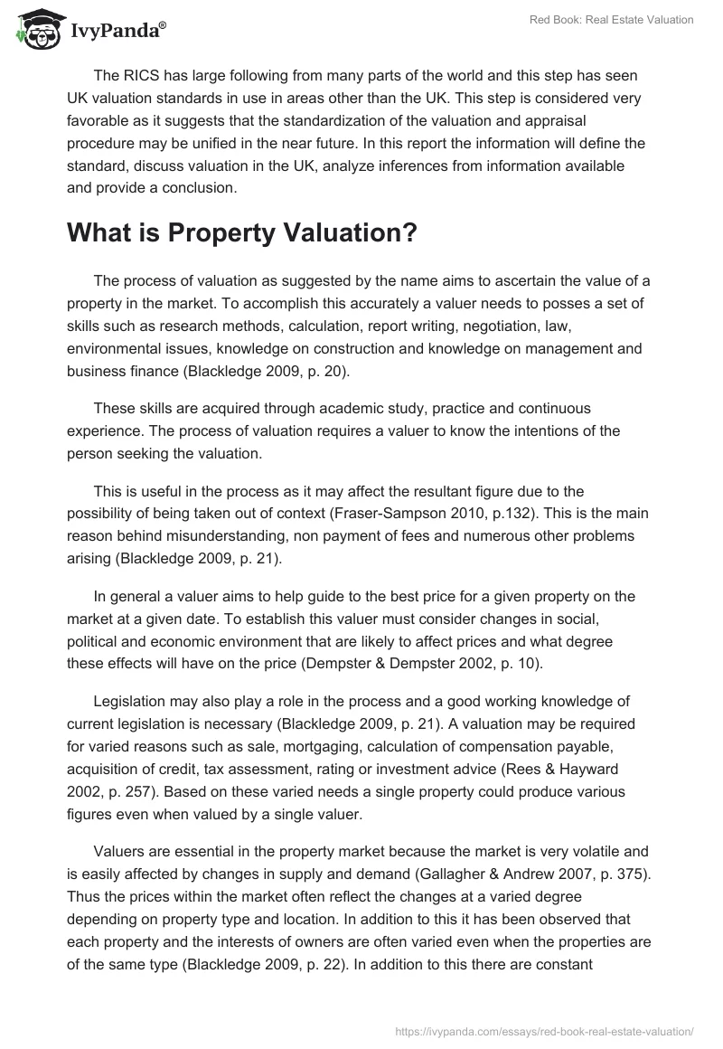 Red Book: Real Estate Valuation. Page 2