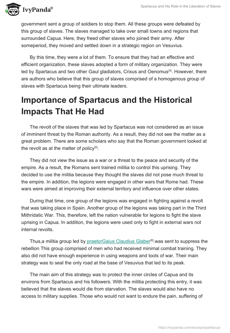 Spartacus and His Role in the Liberation of Slaves. Page 3