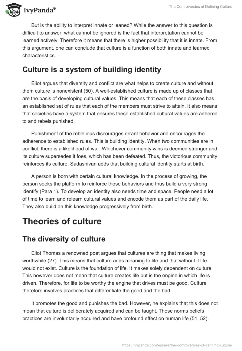 The Controversies of Defining Culture. Page 4