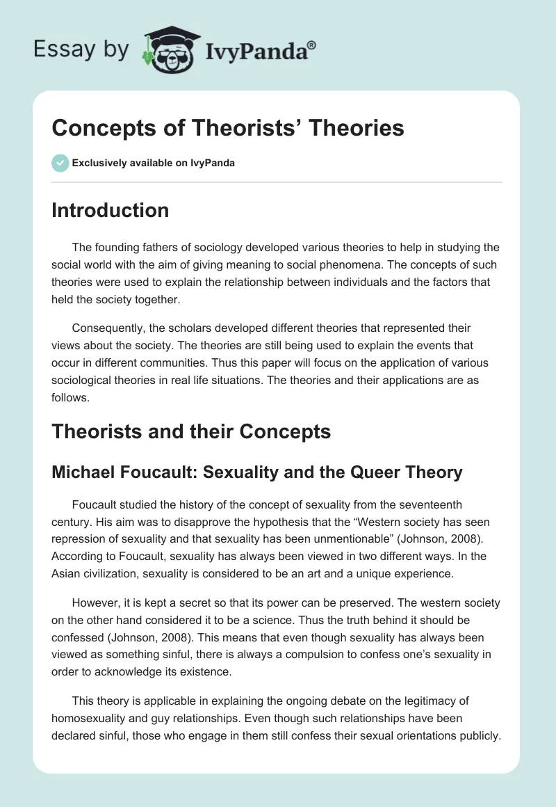 Concepts of Theorists’ Theories. Page 1