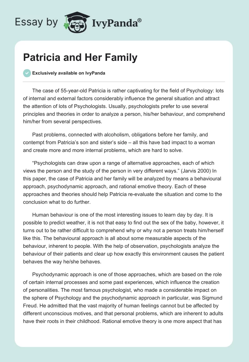 Patricia and Her Family. Page 1